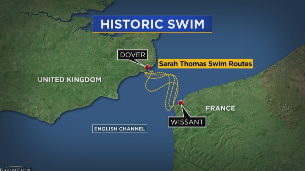 Sarah Thomas Summer 2019 four way English Channel Crossing